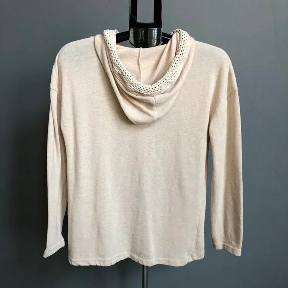 💕 Roxy boho full zip hooded sweater cream Medium - Picture 10 of 11